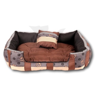 Posłanie, legowisko Klasyczne Materac + Poduszka PatchWork (MultiColor) 100x80cm XL