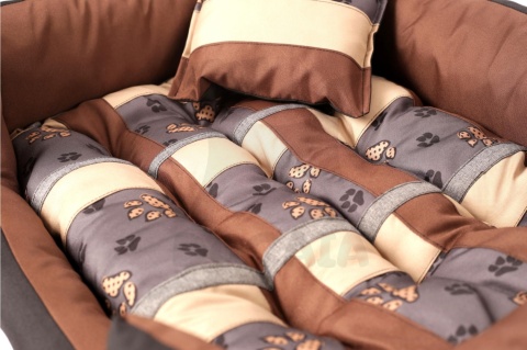 Posłanie, legowisko Klasyczne Materac + Poduszka PatchWork (MultiColor) 100x80cm XL