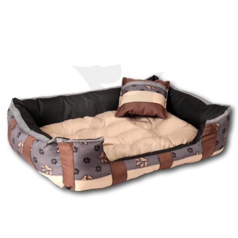 Posłanie, legowisko Klasyczne Materac + Poduszka PatchWork (MultiColor) 70x50cm S