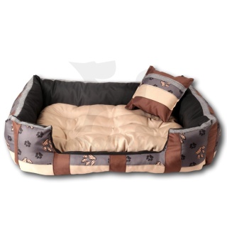 Posłanie, legowisko Klasyczne Materac + Poduszka PatchWork (MultiColor) 70x50cm S