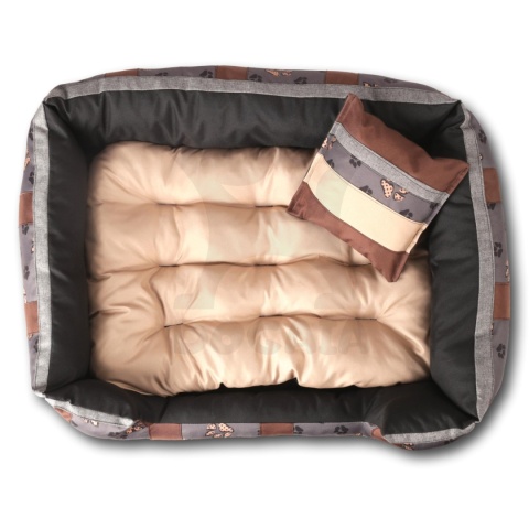 Posłanie, legowisko Klasyczne Materac + Poduszka PatchWork (MultiColor) 70x50cm S