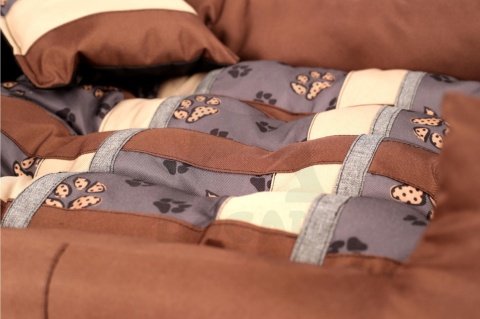 Posłanie, legowisko Klasyczne Materac + Poduszka PatchWork (MultiColor) 70x50cm S