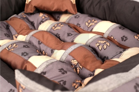 Posłanie, legowisko Klasyczne Materac + Poduszka PatchWork (MultiColor) 100x80cm XL