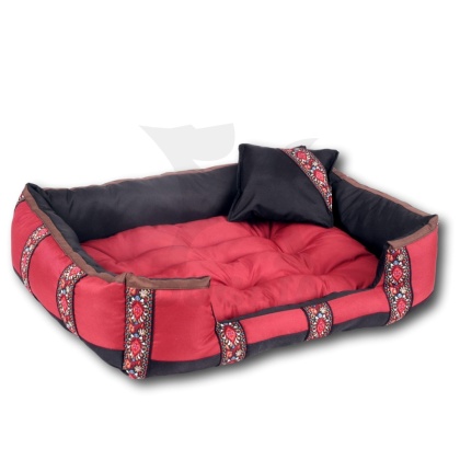 Posłanie, legowisko Klasyczne Materac + Poduszka PatchWork (MultiColor) 70x50cm S