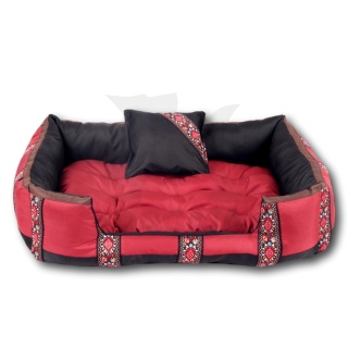 Posłanie, legowisko Klasyczne Materac + Poduszka PatchWork (MultiColor) 70x50cm S