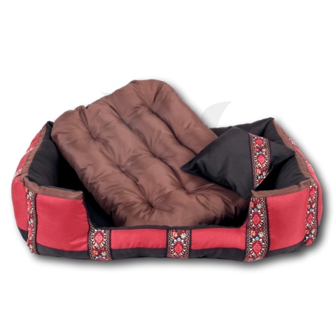 Posłanie, legowisko Klasyczne Materac + Poduszka PatchWork (MultiColor) 70x50cm S