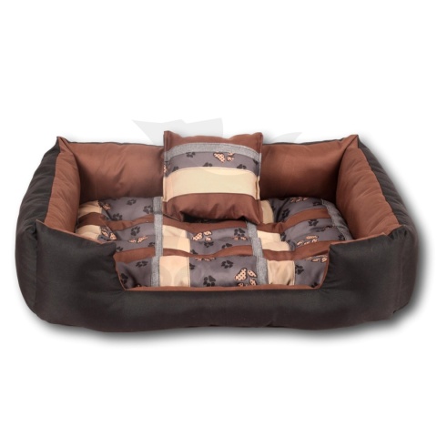 Posłanie, legowisko Klasyczne Materac + Poduszka PatchWork (MultiColor) 70x50cm S