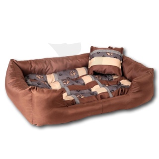 Posłanie, legowisko Klasyczne Materac + Poduszka PatchWork (MultiColor) 76x56cm M