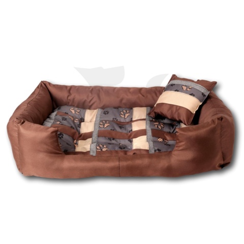 Posłanie, legowisko Klasyczne Materac + Poduszka PatchWork (MultiColor) 76x56cm M