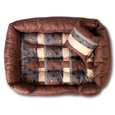 Posłanie, legowisko Klasyczne Materac + Poduszka PatchWork (MultiColor) 76x56cm M