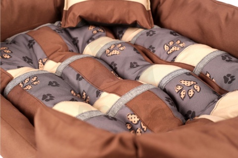 Posłanie, legowisko Klasyczne Materac + Poduszka PatchWork (MultiColor) 76x56cm M