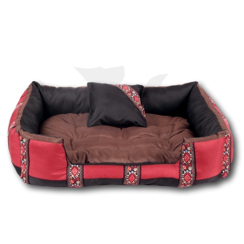 Posłanie, legowisko Klasyczne Materac + Poduszka PatchWork (MultiColor) 100x80cm XL