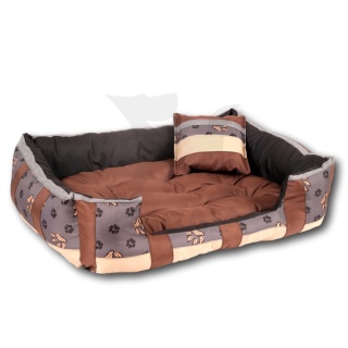 Posłanie, legowisko Klasyczne Materac + Poduszka PatchWork (MultiColor) 76x56cm M