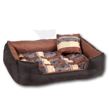 Posłanie, legowisko Klasyczne Materac + Poduszka PatchWork (MultiColor) 76x56cm M