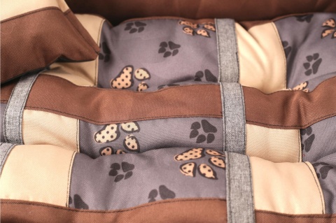 Posłanie, legowisko Klasyczne Materac + Poduszka PatchWork (MultiColor) 76x56cm M