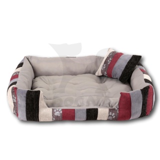 Posłanie, legowisko Klasyczne Materac + Poduszka PatchWork (MultiColor) 76x56cm M