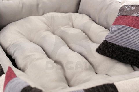 Posłanie, legowisko Klasyczne Materac + Poduszka PatchWork (MultiColor) 76x56cm M