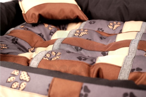 Posłanie, legowisko Klasyczne Materac + Poduszka PatchWork (MultiColor) 70x50cm S