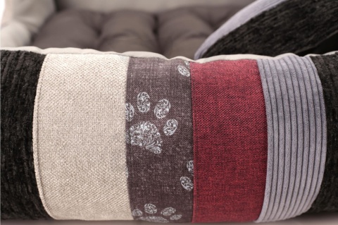 Posłanie, legowisko Klasyczne Materac + Poduszka PatchWork (MultiColor) 100x80cm XL