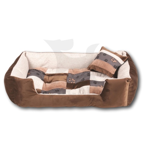 Posłanie, legowisko Klasyczne Materac + Poduszka PatchWork (MultiColor) 100x80cm XL