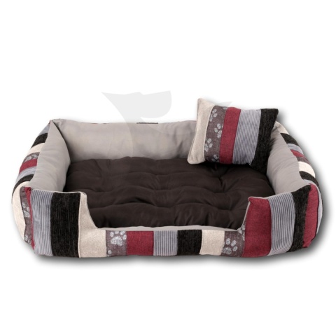 Posłanie, legowisko Klasyczne Materac + Poduszka PatchWork (MultiColor) 70x50cm S