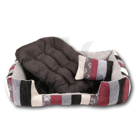 Posłanie, legowisko Klasyczne Materac + Poduszka PatchWork (MultiColor) 70x50cm S