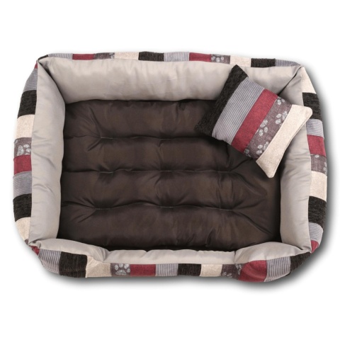 Posłanie, legowisko Klasyczne Materac + Poduszka PatchWork (MultiColor) 70x50cm S