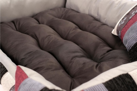 Posłanie, legowisko Klasyczne Materac + Poduszka PatchWork (MultiColor) 70x50cm S