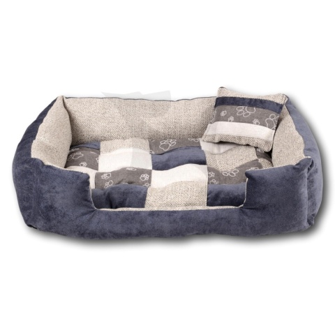 Posłanie, legowisko Klasyczne Materac + Poduszka PatchWork (MultiColor) 70x50cm S