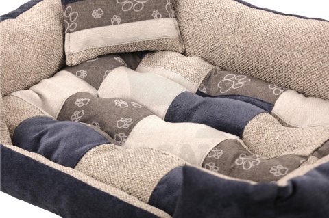 Posłanie, legowisko Klasyczne Materac + Poduszka PatchWork (MultiColor) 70x50cm S