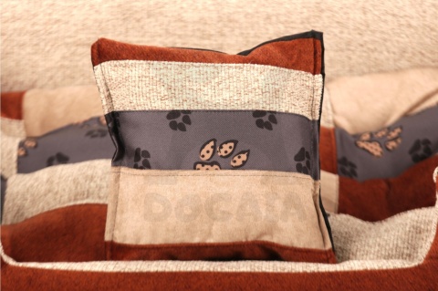 Posłanie, legowisko Klasyczne Materac + Poduszka PatchWork (MultiColor) 70x50cm S