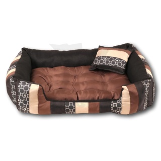 Posłanie, legowisko Klasyczne Materac + Poduszka PatchWork (MultiColor) 70x50cm S