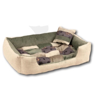 Posłanie, legowisko Klasyczne Materac + Poduszka PatchWork (MultiColor) 70x50cm S