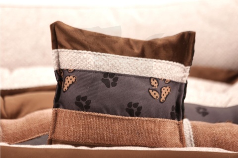 Posłanie, legowisko Klasyczne Materac + Poduszka PatchWork (MultiColor) 70x50cm S