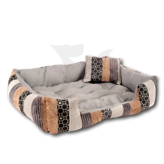 Posłanie, legowisko Klasyczne Materac + Poduszka PatchWork (MultiColor) 76x56cm. Tylko jedna sztuka.