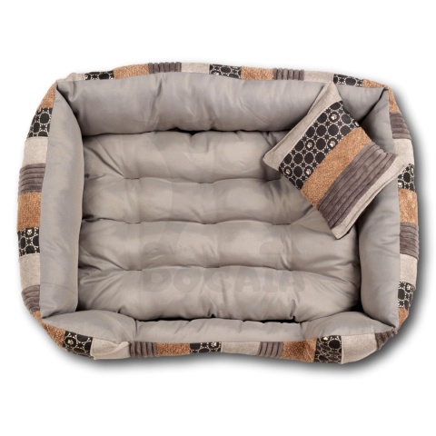 Posłanie, legowisko Klasyczne Materac + Poduszka PatchWork (MultiColor) 76x56cm. Tylko jedna sztuka.