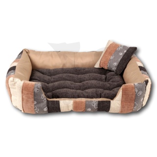 Posłanie, legowisko Klasyczne Materac + Poduszka PatchWork (MultiColor) 76x56cm M