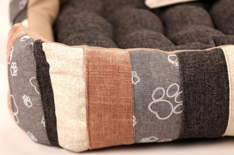 Posłanie, legowisko Klasyczne Materac + Poduszka PatchWork (MultiColor) 76x56cm M