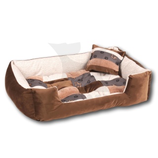 Posłanie, legowisko Klasyczne Materac + Poduszka PatchWork (MultiColor) 76x56cm M