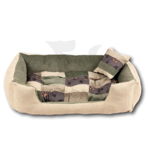 Posłanie, legowisko Klasyczne Materac + Poduszka PatchWork (MultiColor) 76x56cm M