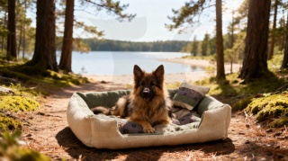 Posłanie, legowisko Klasyczne Materac + Poduszka PatchWork (MultiColor) 76x56cm M