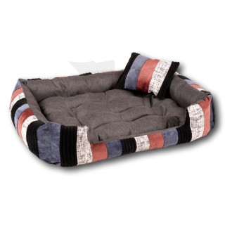 Posłanie, legowisko Klasyczne Materac + Poduszka PatchWork (MultiColor) 76x56cm. Tylko jedna sztuka.