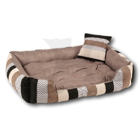 Posłanie, legowisko Klasyczne Materac + Poduszka PatchWork (MultiColor) 76x56cm. Tylko jedna sztuka.