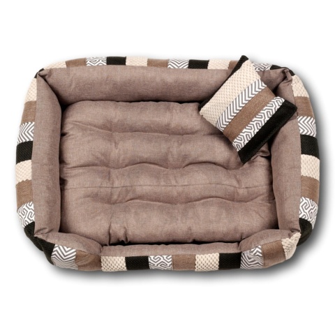 Posłanie, legowisko Klasyczne Materac + Poduszka PatchWork (MultiColor) 76x56cm. Tylko jedna sztuka.