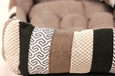 Posłanie, legowisko Klasyczne Materac + Poduszka PatchWork (MultiColor) 76x56cm. Tylko jedna sztuka.