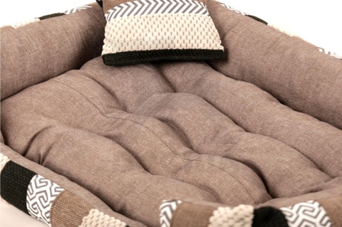 Posłanie, legowisko Klasyczne Materac + Poduszka PatchWork (MultiColor) 76x56cm. Tylko jedna sztuka.